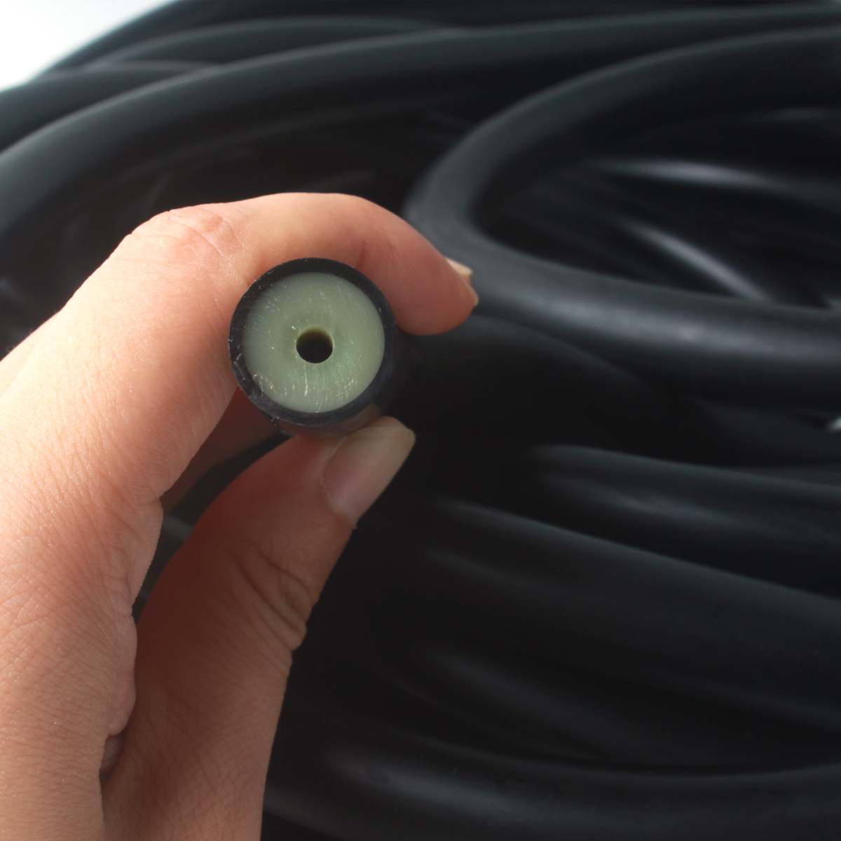 Schwarze Farbe 3 mm * 16 mm Latex-Speerfischen-Tauchgummischlauch für Harpune