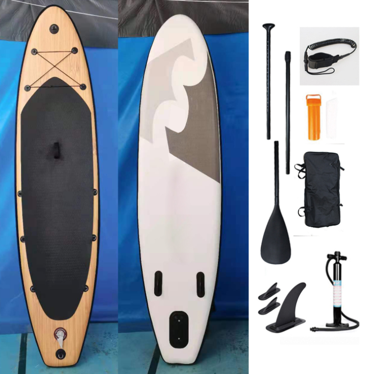 Zweischichtiges PVC-SUP-Board mit aufblasbarer Pumpe für Stand-Up-Paddle-Board