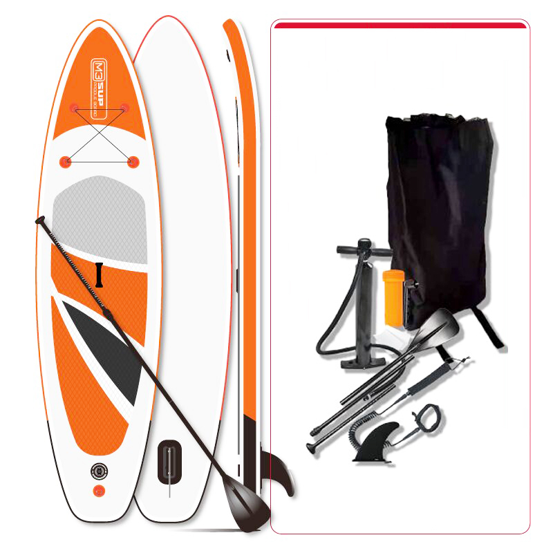 320CM Orange Farbe SUP Board aufblasbare Pumpe Stand Up Paddle Board Rucksack aufblasbares Stand Up Paddle Board
